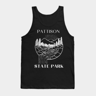 Pattison State Park Waterfall Landscape in the Forest. Tank Top